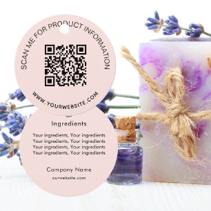 Liste des ingrédients du produit Code QR étiquette