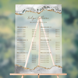Liste des prix de la grille blanche