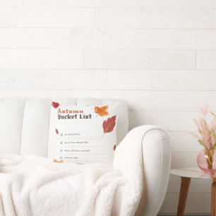 Liste des seaux d'automne Coussin de coton - Autom