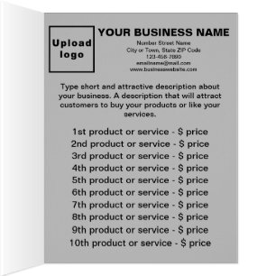 Liste des services de produits d'affaires Carte pl
