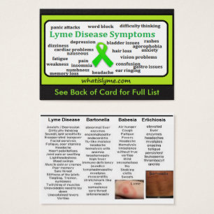 Liste des symptômes de la maladie de Lyme Carte d'
