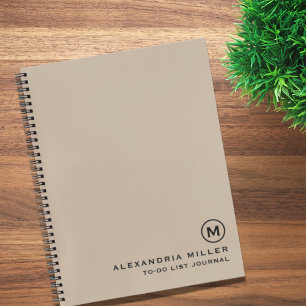 Liste des tâches personnalisées Beige du journal