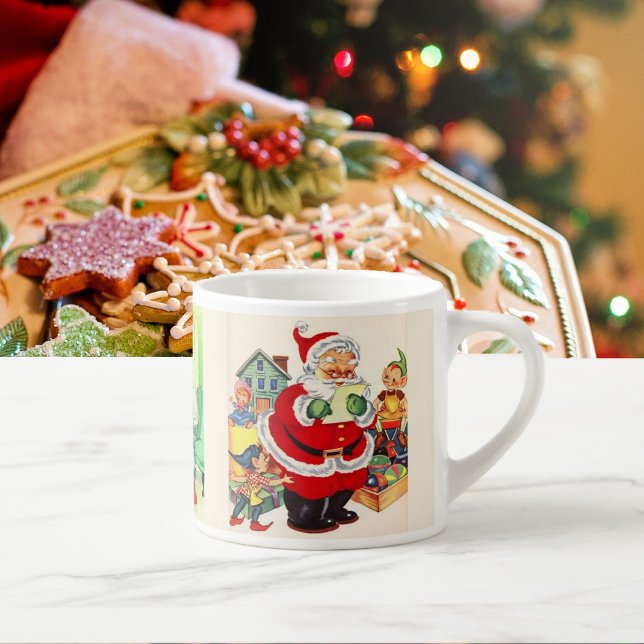 Liste des Weihnachtsmanns Name Kinder hinzufügen W Espressotasse (Von Creator hochgeladen)