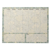 Liste hebdomadaire - Carnet Jasmine de William Mor