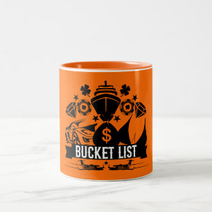 Liste meiner Schaufeln Zweifarbige Tasse