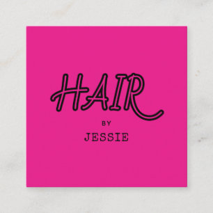Liste minimaliste des cheveux Carré rose Carte de 