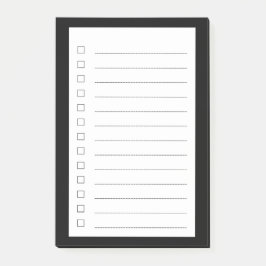 Liste Minimalistisch ausführen Post-it Klebezettel