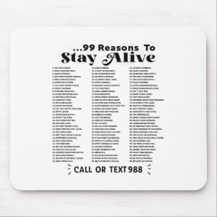 Liste von 99 Gründen, am Leben zu bleiben - Psychi Mousepad