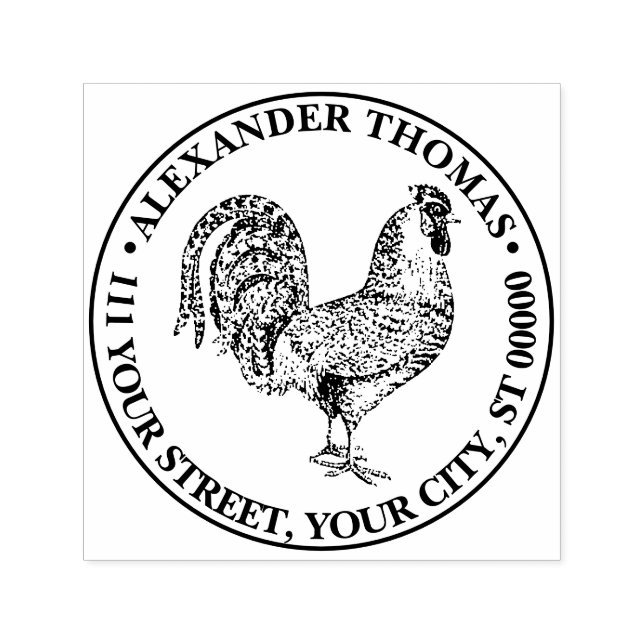 Liste Zeichnend Lithograph #1 Name Rücksendeadress Permastempel (Design)