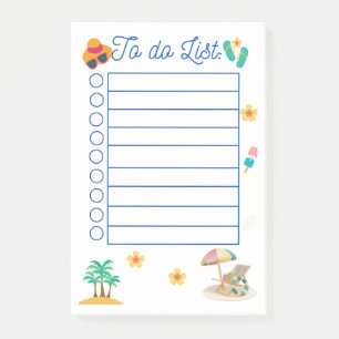 Liste zu tun: Strand Post-it Klebezettel
