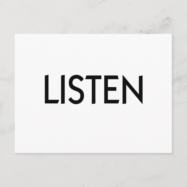 LISTEN POSTKARTE (Vorderseite)