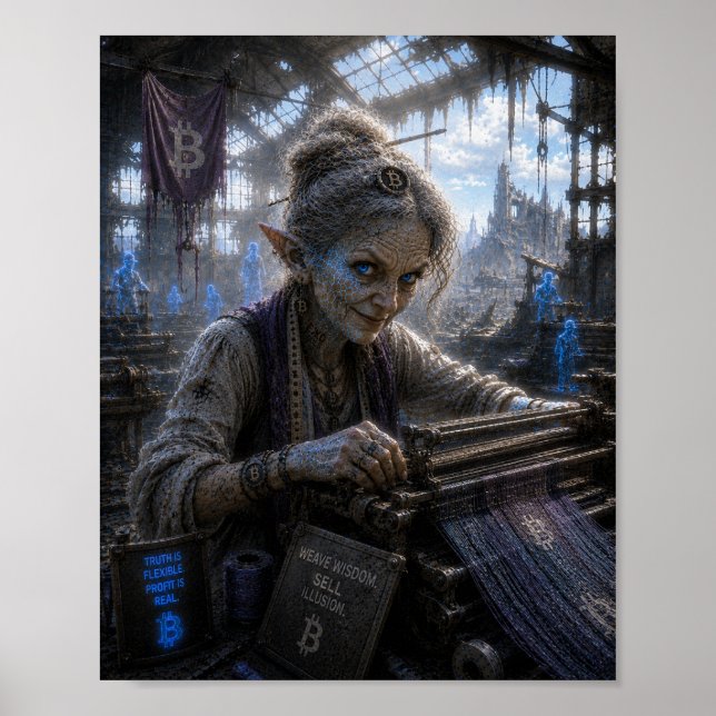 Listige / Weberin / Textilfabrik Poster (Vorne)
