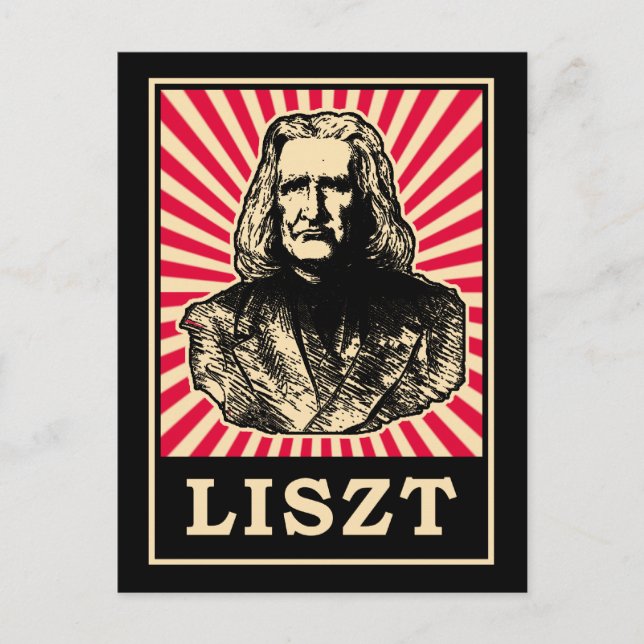 Liszt Postkarte (Vorderseite)