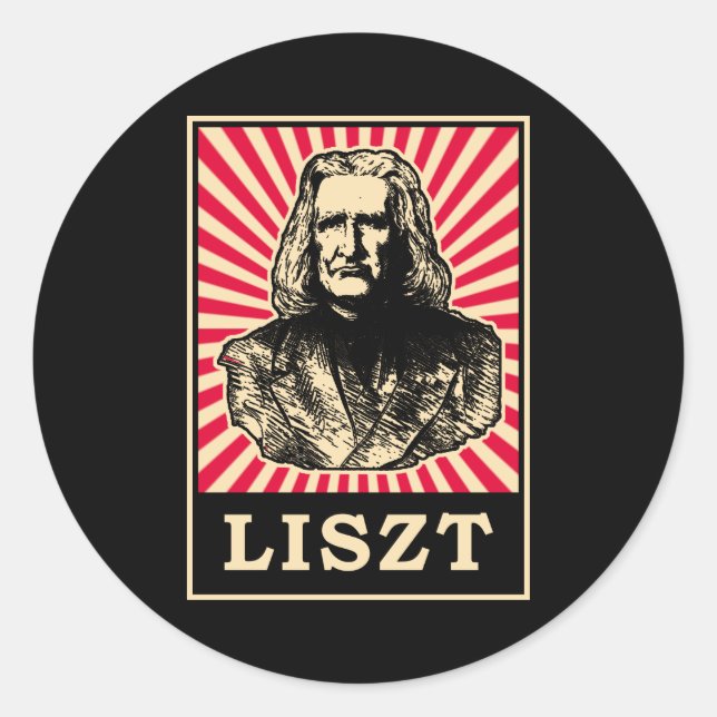 Liszt Runder Aufkleber (Vorderseite)