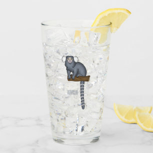 Lisztäffchen Cartoon-Illustration Glas