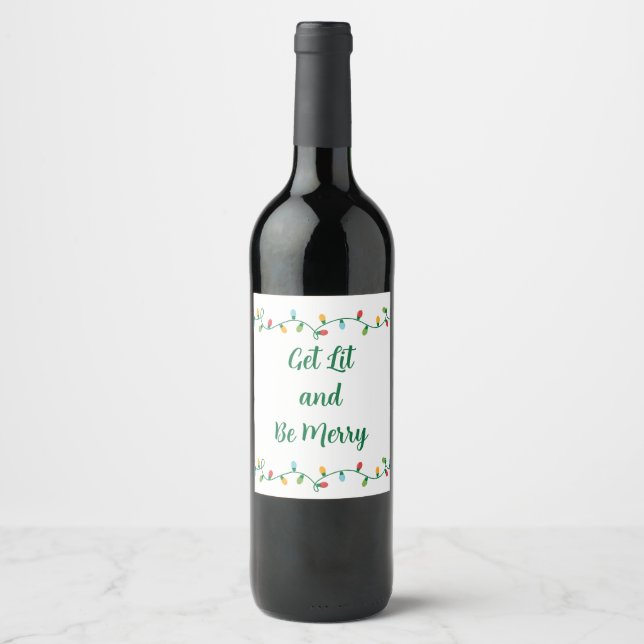 Lit and Be Merry Wine Étiquettes (Devant)