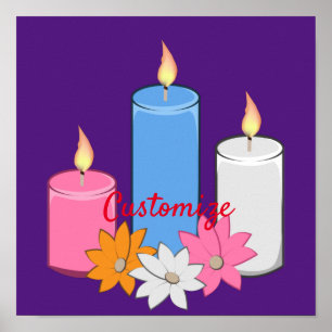 Lit Candle Blume Thunder_Cove Poster