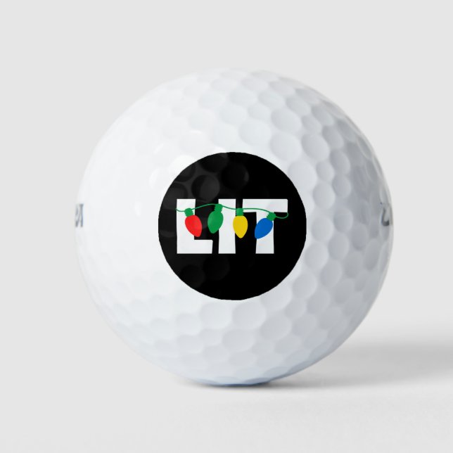 Lit Christmas Golfball (Vorderseite)
