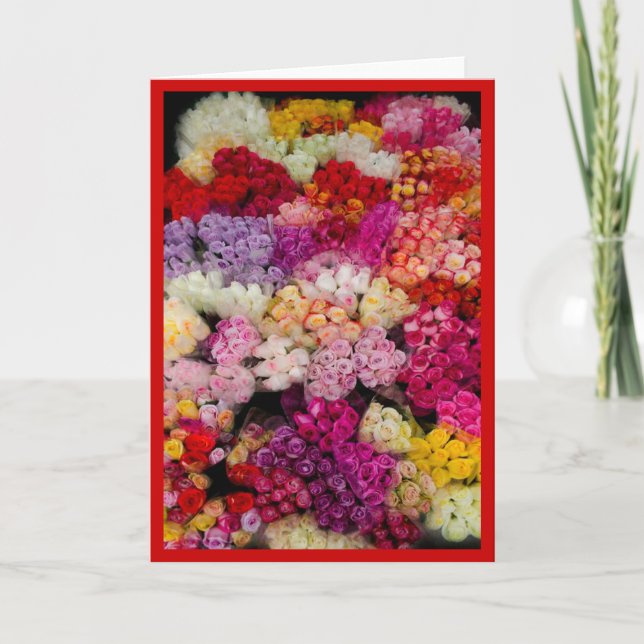 Lit de carte personnalisable Rose, Saint Valentin (Devant)