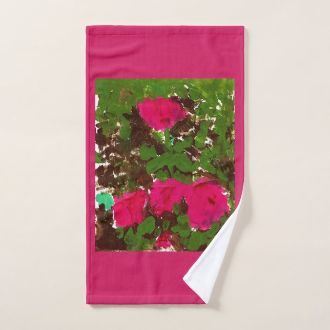 Lit de roses  (Serviette à main)