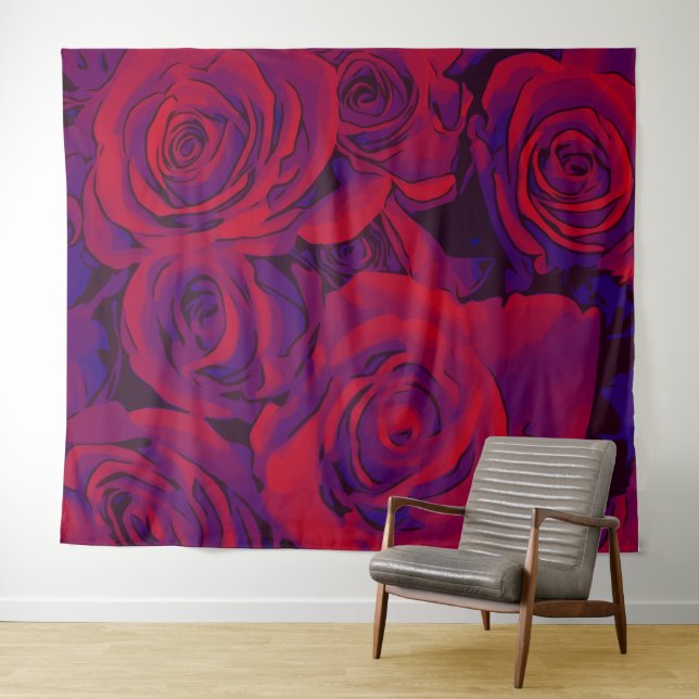 Lit de tapisserie Rose (En situation (horizontale))