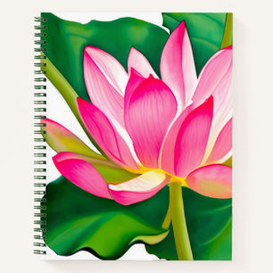 Lit d'eau rose avec Green Journal Feuille
