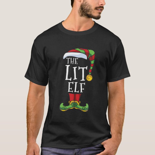 Lit Elf Familie Matching Weihnachtsgruppe Geschenk T-Shirt (Vorderseite)