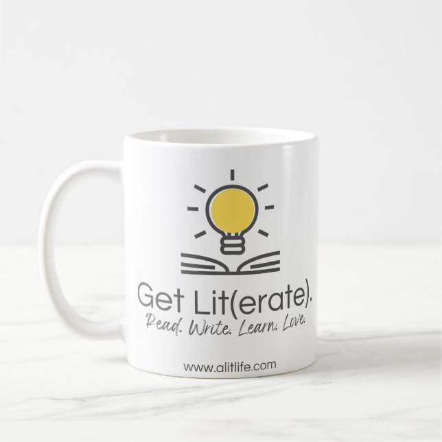 Lit(erate). & KidLit Love Mug (Gauche)