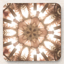 Lit Frohe Weihnachtsbaum Lights Kaleidoskop Kunst Getränkeuntersetzer