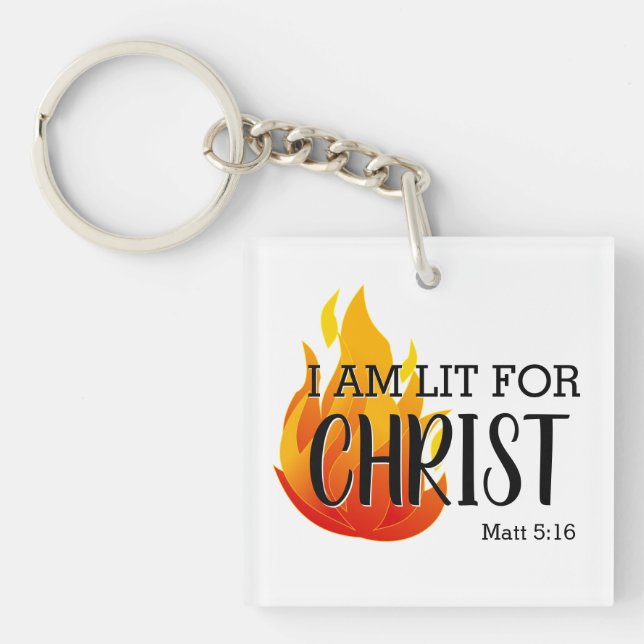 LIT FÜR CHRIST CHRISTLICH SCHLÜSSELANHÄNGER (Vorderseite)