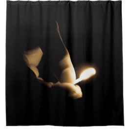 Lit Match Duschvorhang