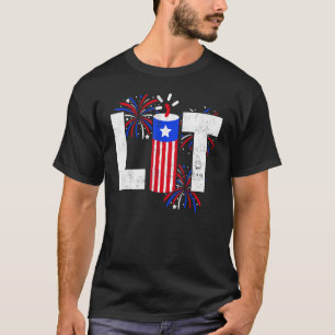 Lit Patriotic American USA Feuerwerk 4. Juli T-Shirt