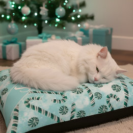 Lit Pour Animaux Bonbon à la Menthe Personnalisé Noël
