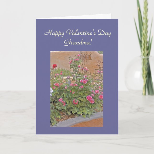 Lit Rose pour Grandma Valentine Modèle Card (Devant)