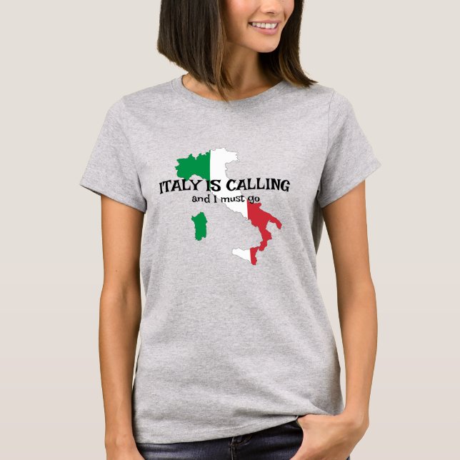 L'Italie Appelle Le T-Shirt Design (Devant)