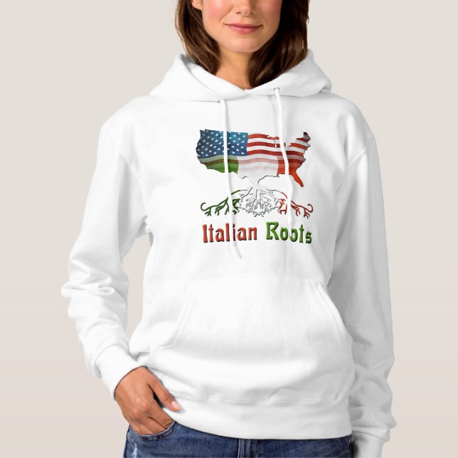L'Italien enracine le sweat - shirt à capuche (Devant)