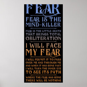 Litany Against Fear Dune 2021 Poster