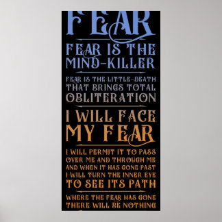 Litany Against Fear Dune 2021 Poster