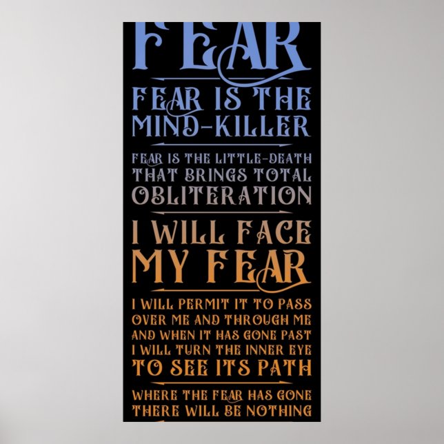 Litany Against Fear Dune 2021 Poster (Vorne)