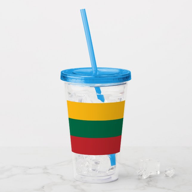 Litauen Acryltrinkbecher (Vorderseite Ice)
