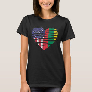 Litauen Amerikanisch Gewachsenes Herz USA Patriot T-Shirt