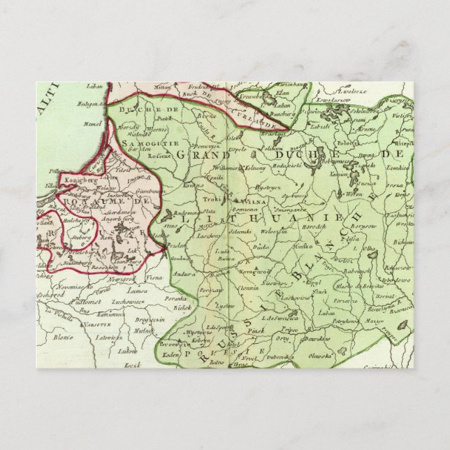 Litauen, Belarus Postkarte (Vorderseite)