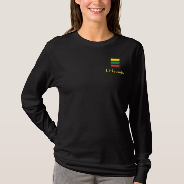 Litauen Besticktes Langarmshirt (Vorderseite)