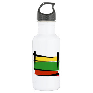 Litauen-Bürsten-Flagge Edelstahlflasche