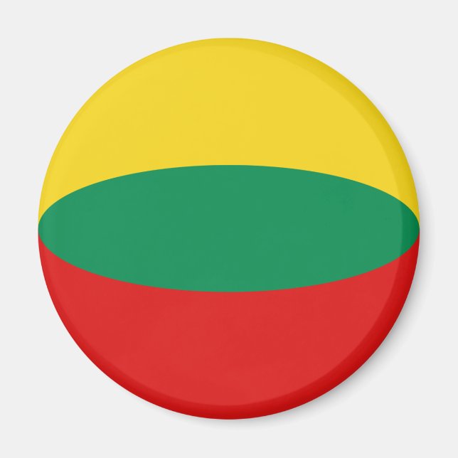 Litauen Fisheye Flag Magnet (Vorne)