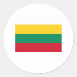 Litauen FLAG International Runder Aufkleber
