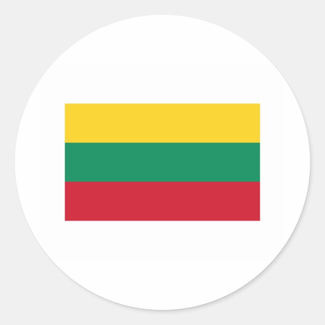 Litauen FLAG International Runder Aufkleber (Vorderseite)