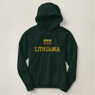 Litauen-Flagge Bestickter Hoodie