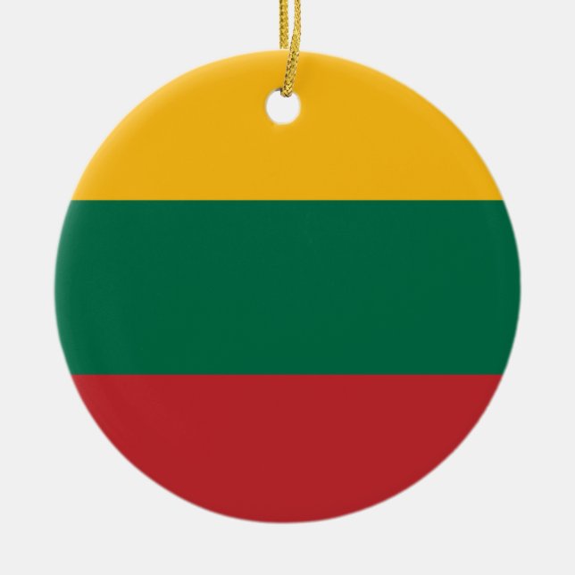 Litauen-Flagge Keramikornament (Vorne)