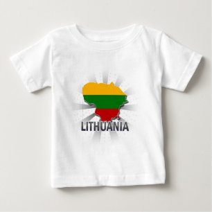 Litauen-Flaggen-Karte 2,0 Baby T-shirt